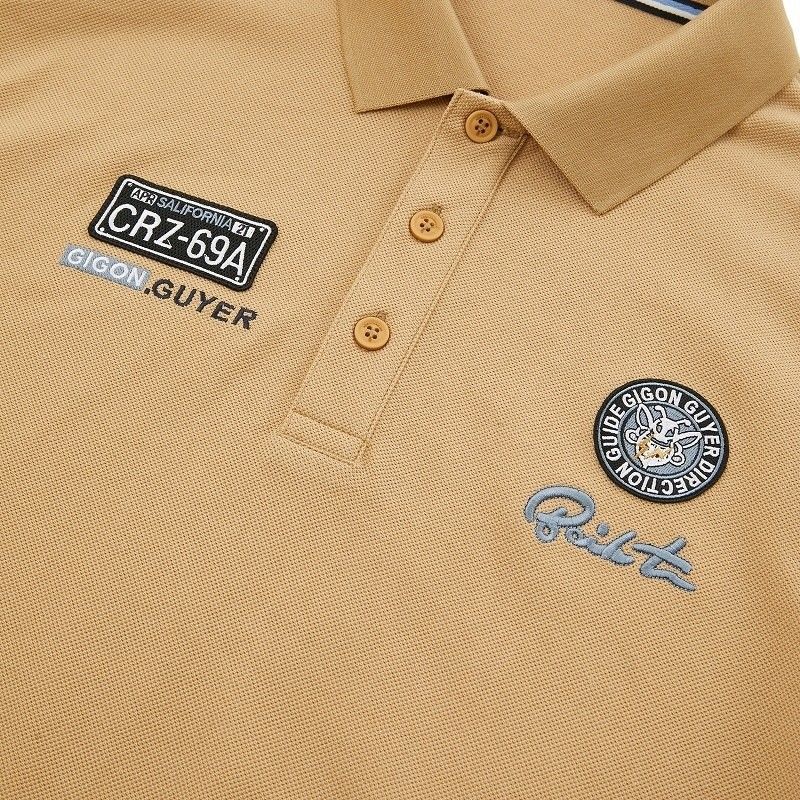Odzież męska Koszulki polo w stylu casual z embossed logo i wydrukiem dwustronnym