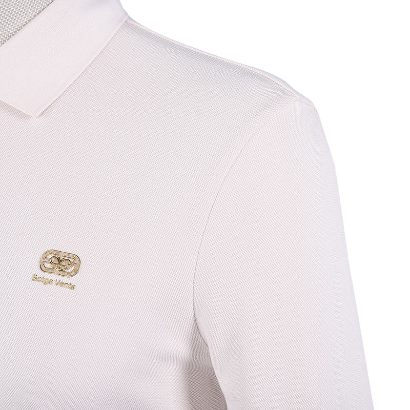 bawełniana koszulka polo z długimi rękawami dla mężczyzn oddychająca jesienny kolor uniformu z logo