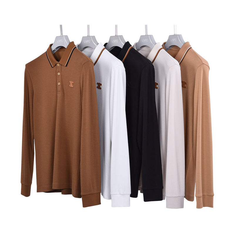 Oddychająca bawełniana koszulka polo dla mężczyzn Wiosna Jesień Casual Sublimation