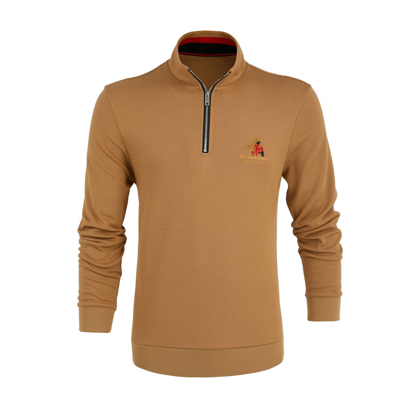 Koszulki polo dla mężczyzn 100% bawełna pełno rękaw Custom Logo Stand Kołnierz Regularna długość