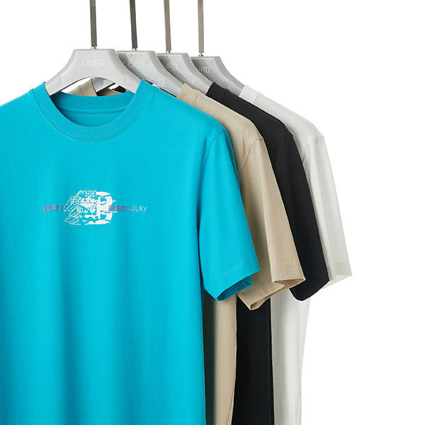 Strój z dzianinami z bawełny dla mężczyzn z gimnastyki T-shirt z nadmiarem