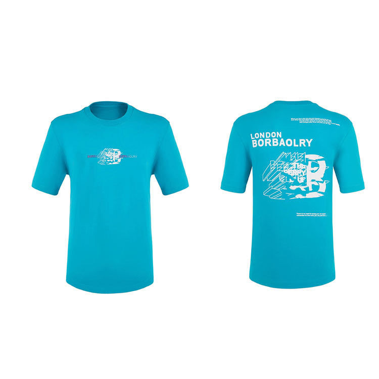 Strój z dzianinami z bawełny dla mężczyzn z gimnastyki T-shirt z nadmiarem