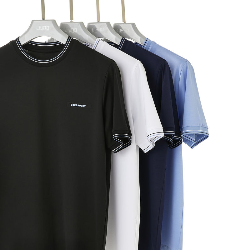 O-Neck Collar T-Shirt sportowy z tkaniny dzianiny