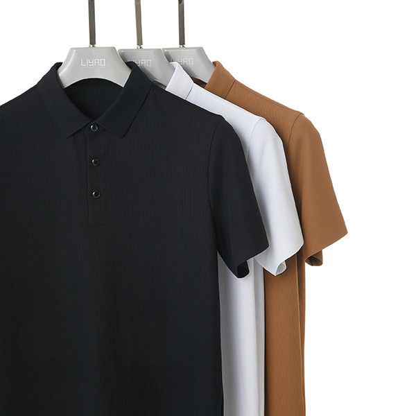 Czarny biały brązowy bezszwowy bawełniany materiał męski Logo Polo T-shirt Drukowanie na zamówienie