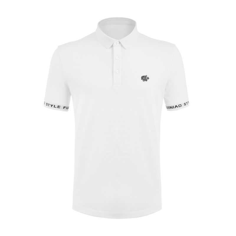Logo koszulki polo Custom Short Sleeve Czarno-białe Kolorystyczne Koszulki polo T-shirty mężczyźni