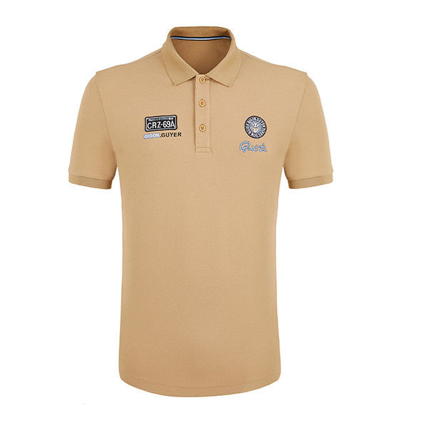Modne trendy męskie bluzki polo z detekcją igieł 95% poliester 5% spandeks