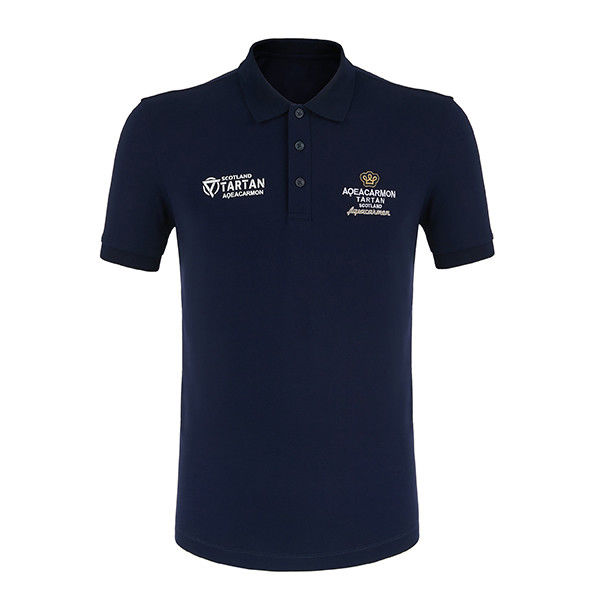 Koszulki polo z wyświetlanymi rękawami dla mężczyzn 95% bawełny 5% spandeksu T-shirt z krótkim rękawem Slim Fit