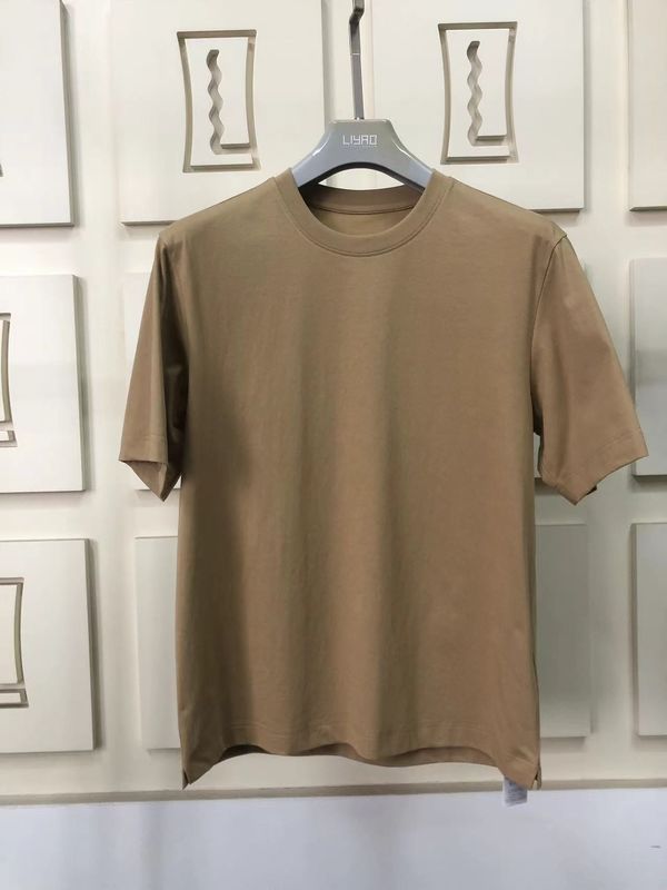 Antyzmarszczkowa zwykła koszulka z okrągłą szyją w nadmiarze 100% bawełna standardowe dopasowanie logo 64168Y7068