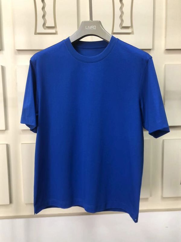 Antyzmarszczkowa zwykła koszulka z okrągłą szyją w nadmiarze 100% bawełna standardowe dopasowanie logo 64168Y7068