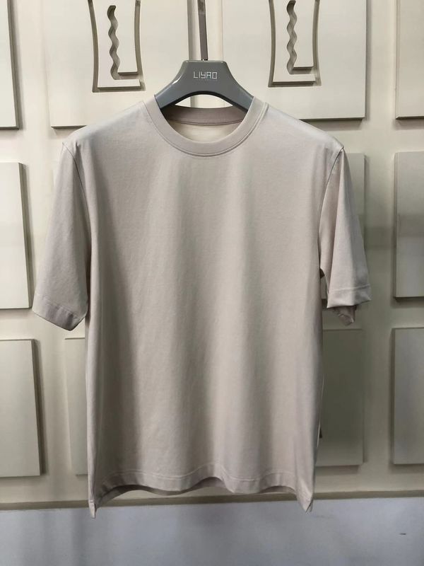 Antyzmarszczkowa zwykła koszulka z okrągłą szyją w nadmiarze 100% bawełna standardowe dopasowanie logo 64168Y7068