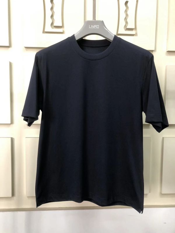 Antyzmarszczkowa zwykła koszulka z okrągłą szyją w nadmiarze 100% bawełna standardowe dopasowanie logo 64168Y7068