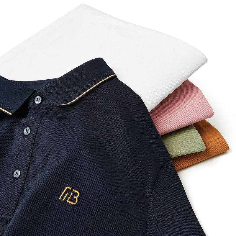 Krótkie rękawy T-shirt polo z dzianinami Logo Polo Shirts Moda dla mężczyzn