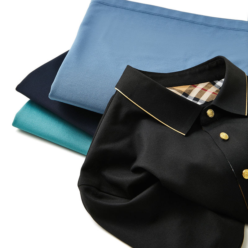 Koszulka polo z krótkim rękawem dla mężczyzn Dzieci Tkanina dziana Wiosna Lato Jesień