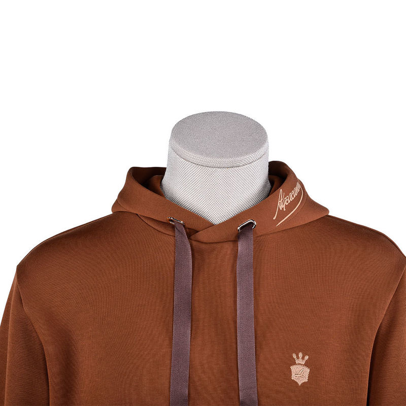 Brązowe bawełniane kapelusze z kapeluszem w stylu vintage swetry 400 gsm dla codziennego życia