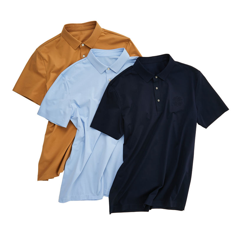 Logo kolorowe Polo Spandex Nylon T-shirt męski bez szwu dla wzórów OEM ODM