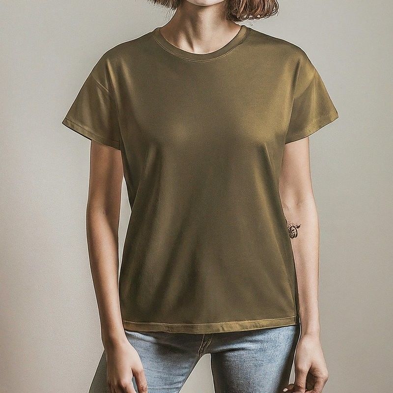 T-shirt prosty dla kobiet o dużych rozmiarach przyjazny dla skóry 200gm S-6XL z obrożką O-Neck