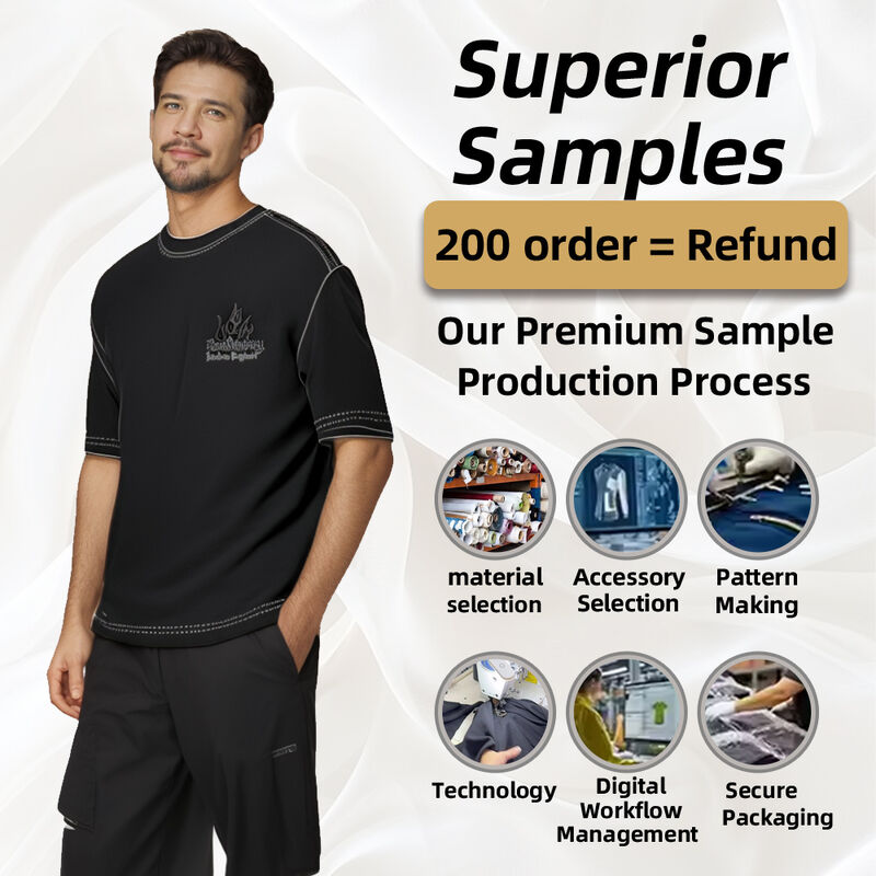 Gorąco Sprzedawana Jakość Letnia Czarna Męska Koszulka T-shirt Oversize z Obniżonymi Ramionami, Ciężka Bawełna, Streetwear