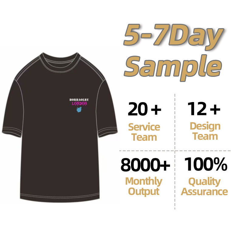 Konkurencyjna cena Logo na zamówienie T-shirt ciężki nadmiarowy 100% bawełniany czarny z szyją dla mężczyzn