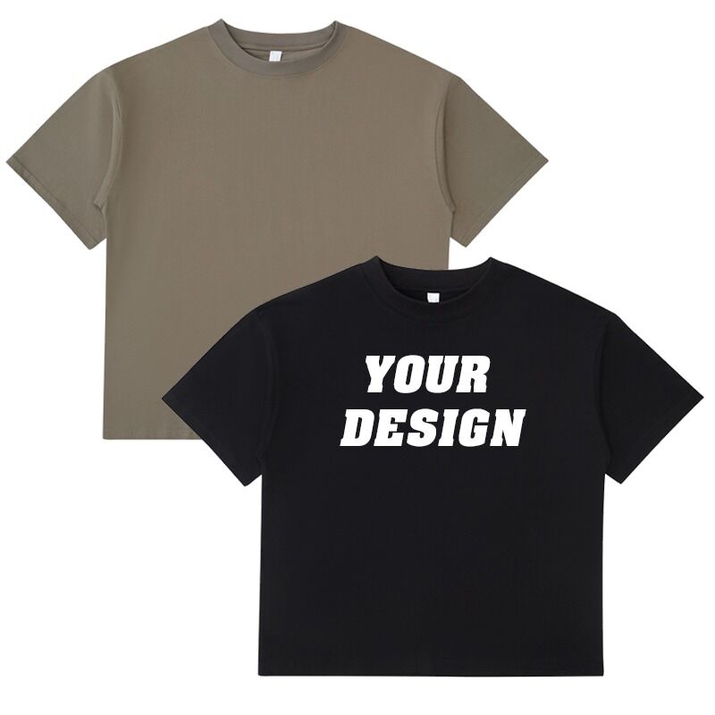 Hurtownia T-shirt z obniżonym ramieniem, gładki, z możliwością własnego logo, oversize, męski T-shirt, wysoka jakość, skurczony, 100% ciężka bawełna