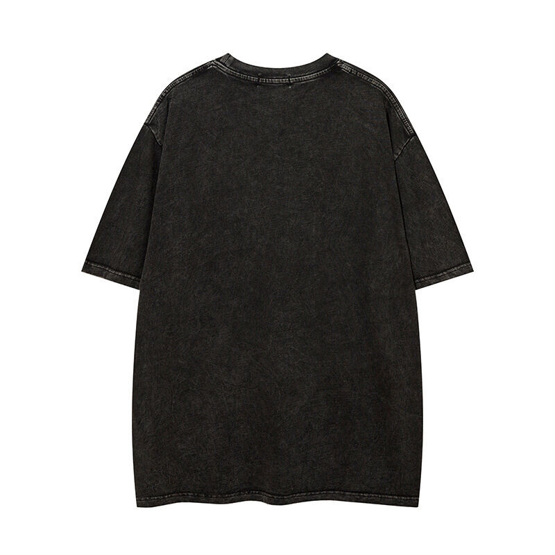 Wysokiej jakości ubrania uliczne na zamówienie Koszulka na szyję, płatki, naklejki, brody, kwas, zmyte koszulki z wieków