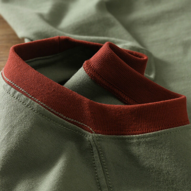 Hurtownia Producentów Niestandardowa Koszulka T-shirt z Blokami Kolorów i Przeszyciami, Unisex, Ciężka, Wysokiej Jakości, Dwukolorowa Koszulka T-shirt z Łatkami