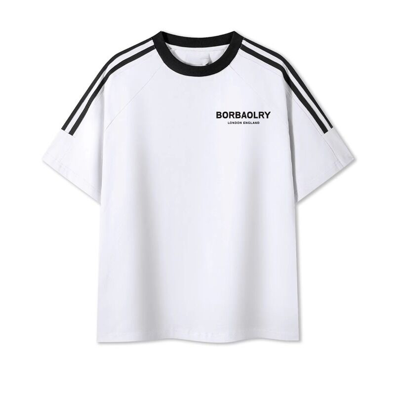 Mężczyźni O-Neck zwykłe dziane barwione bawełniane koszulki wygodne męskie mieszanki Drukowane słodkie koszulki dla mężczyzn