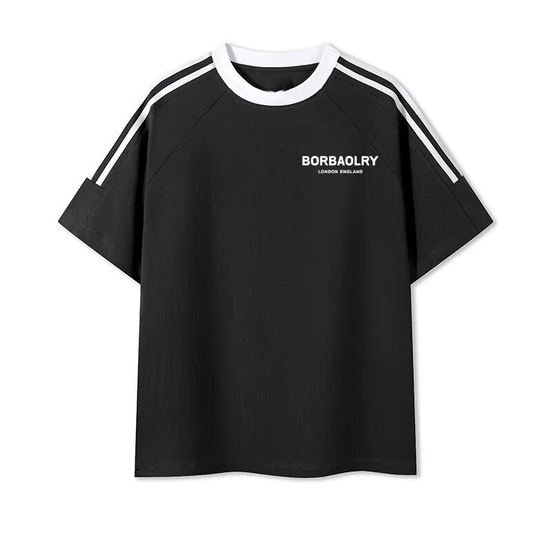 Mężczyźni O-Neck zwykłe dziane barwione bawełniane koszulki wygodne męskie mieszanki Drukowane słodkie koszulki dla mężczyzn