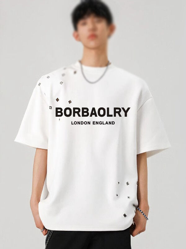 Czarny T-shirt Oversize OEM z grafiką, Acid Wash, Vintage, Custom, Hurtownia, Spierany T-shirt, Heavy Weight