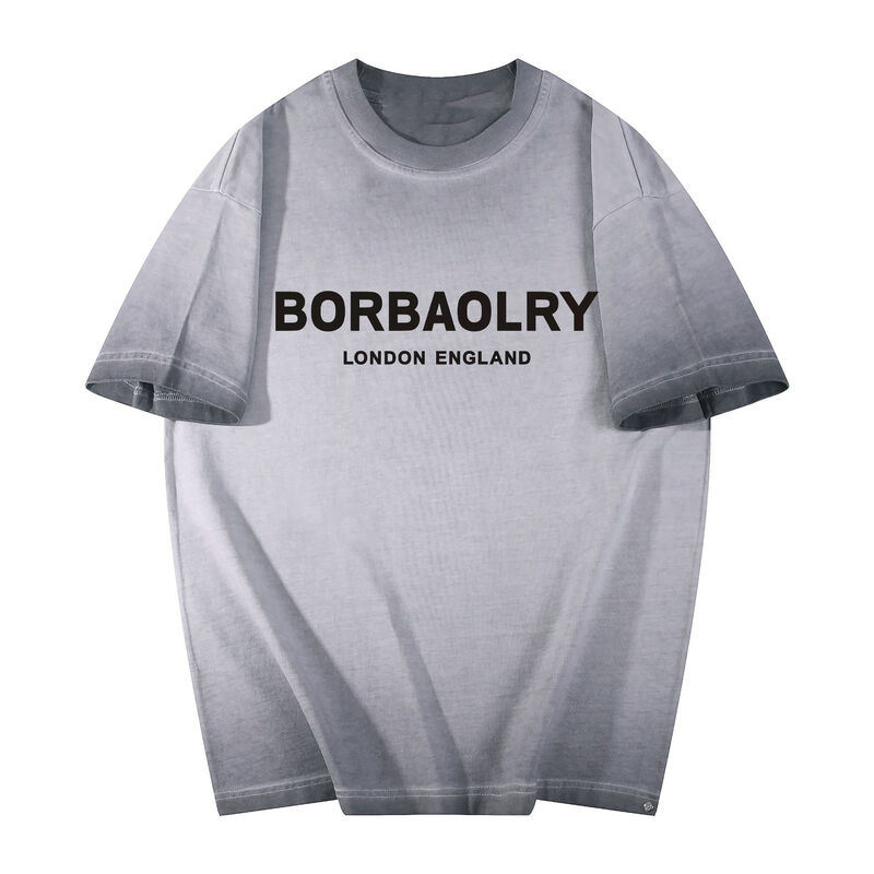 Gorąca męska koszulka na zamówienie Stary styl Koszulka duża logo na zamówienie Drukowanie mody Koszulka z krótkimi rękawami