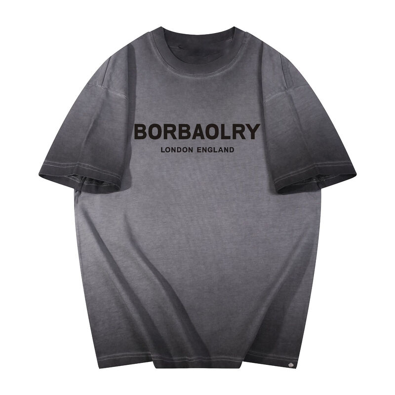 Gorąca męska koszulka na zamówienie Stary styl Koszulka duża logo na zamówienie Drukowanie mody Koszulka z krótkimi rękawami