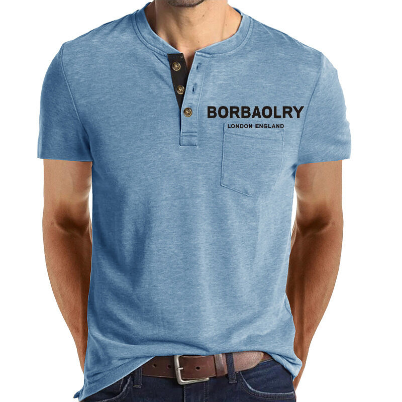 Gorąco sprzedawane koszulki z krótkim rękawem Koszulka z bawełną na indywidualny użytek Szybkie suszenie 3 guzików koszulki dla mężczyzn