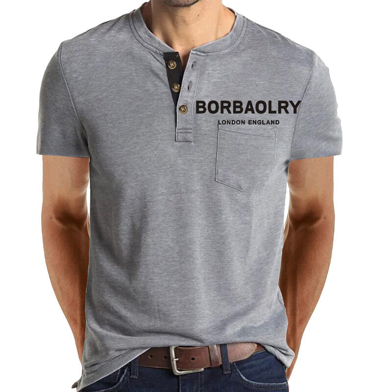 Gorąco sprzedawane koszulki z krótkim rękawem Koszulka z bawełną na indywidualny użytek Szybkie suszenie 3 guzików koszulki dla mężczyzn