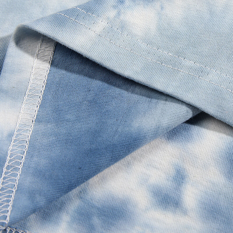 Nowa Moda Męska Wysokiej Jakości T-shirt z Okrągłym Dekoltem Oversize Bawełniany Tie Dye Streetwear