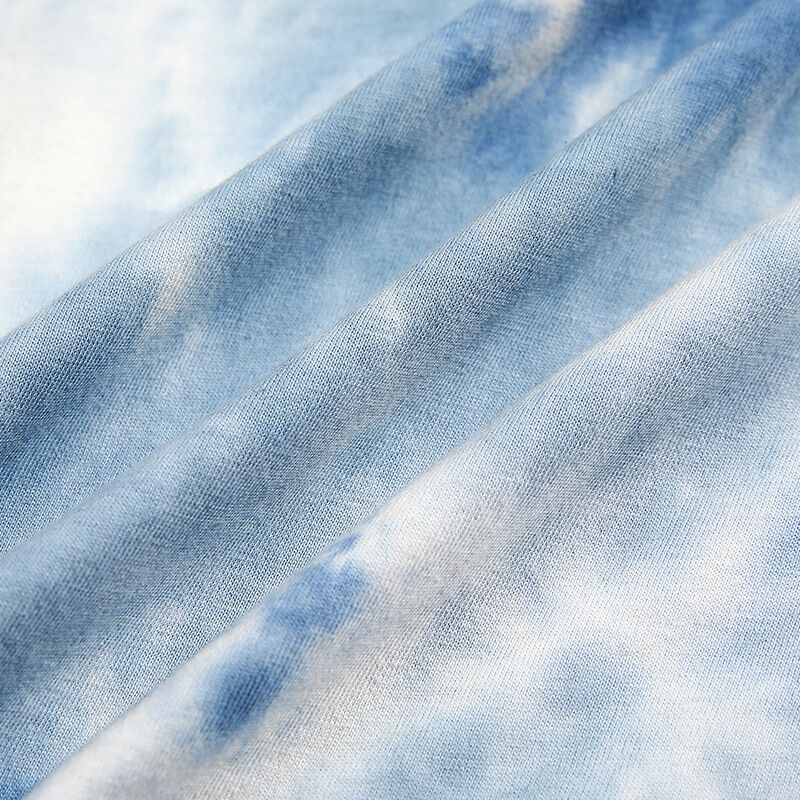 Nowa Moda Męska Wysokiej Jakości T-shirt z Okrągłym Dekoltem Oversize Bawełniany Tie Dye Streetwear