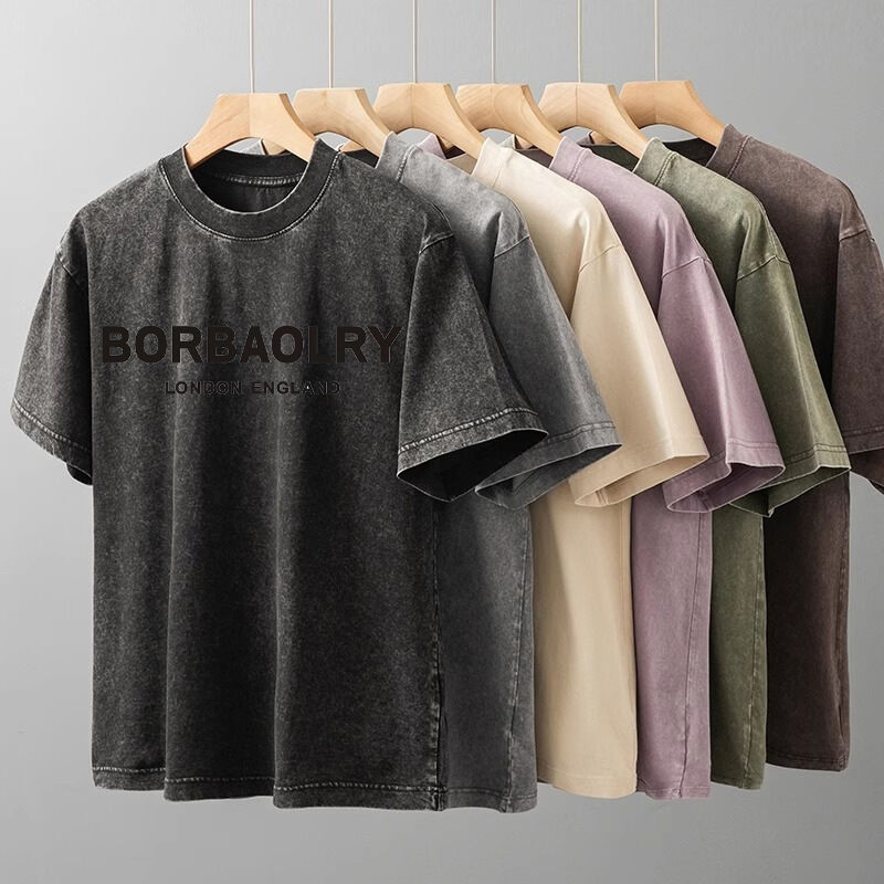 Zastosować LOGO Najwyższej jakości bawełniana T-shirt zmywacz kwasów Retro-mineralne cyfrowe drukowanie