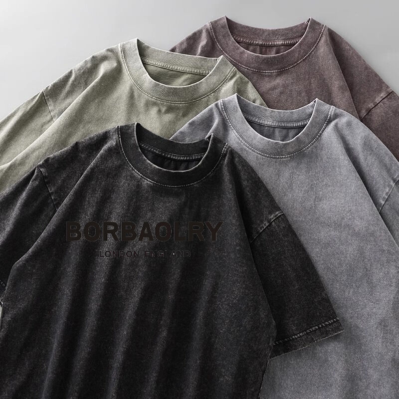 Zastosować LOGO Najwyższej jakości bawełniana T-shirt zmywacz kwasów Retro-mineralne cyfrowe drukowanie