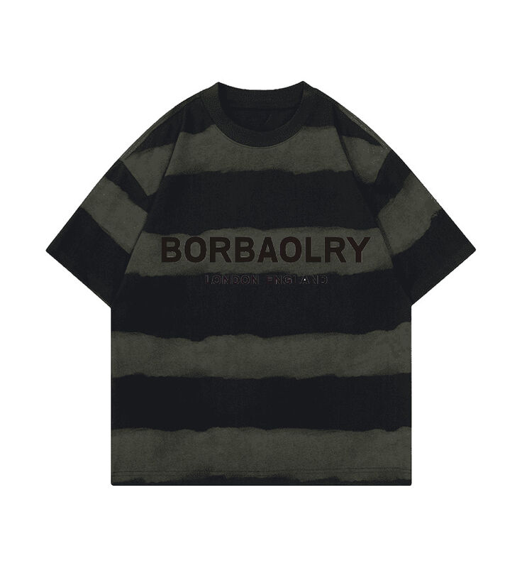 Sprzedaż hurtowa 220g T-shirt bawełniana Moda Luźny Strzałkowy Top Krawat Farbowany Rzemiosłowy Upadły ramiona Okrągła szyja Krótki rękaw