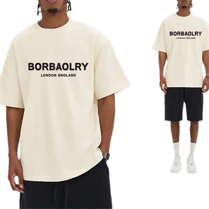 Bawełniana koszulka 220 GSM z obniżonym ramieniem, oversize, hurtownia, koszulki męskie na zamówienie