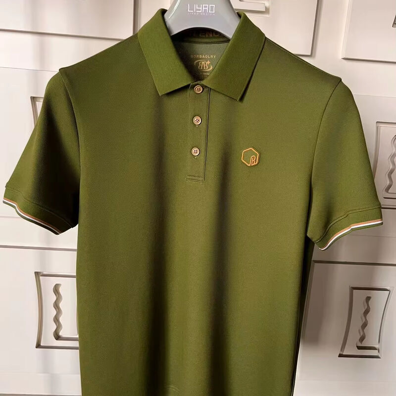 Męskie koszulki polo Premium, klasyczny kołnierzyk, kolorowa gama, wykwintne detale, teksturowane silikonowe logo, wysokiej jakości męska koszulka polo