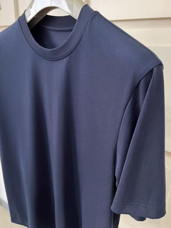 Mężczyźni Solid Color Cotton Crew Neck Short - Sleeve Cotton T-Shirts Factory ODM Mężczyźni Short Sleeve T-Shirt