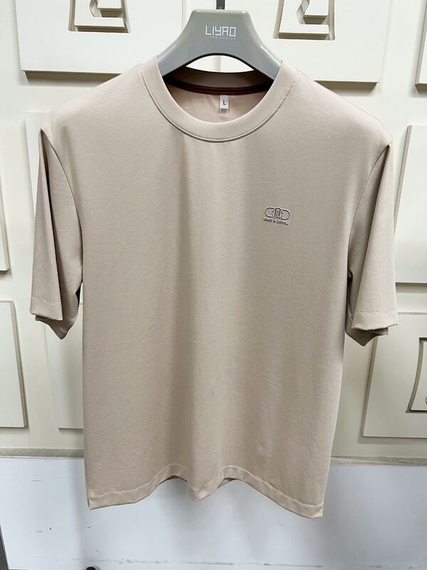 Minimalistyczne koszulki z krótkim rękawem dla mężczyzn, jednolite kolory, podstawowe t-shirty męskie