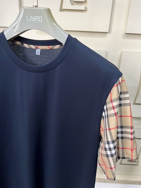 Męskie modne T-shirty z kultowymi rękawami, regularnie dopasowaną szyją, wysokiej jakości bawełną