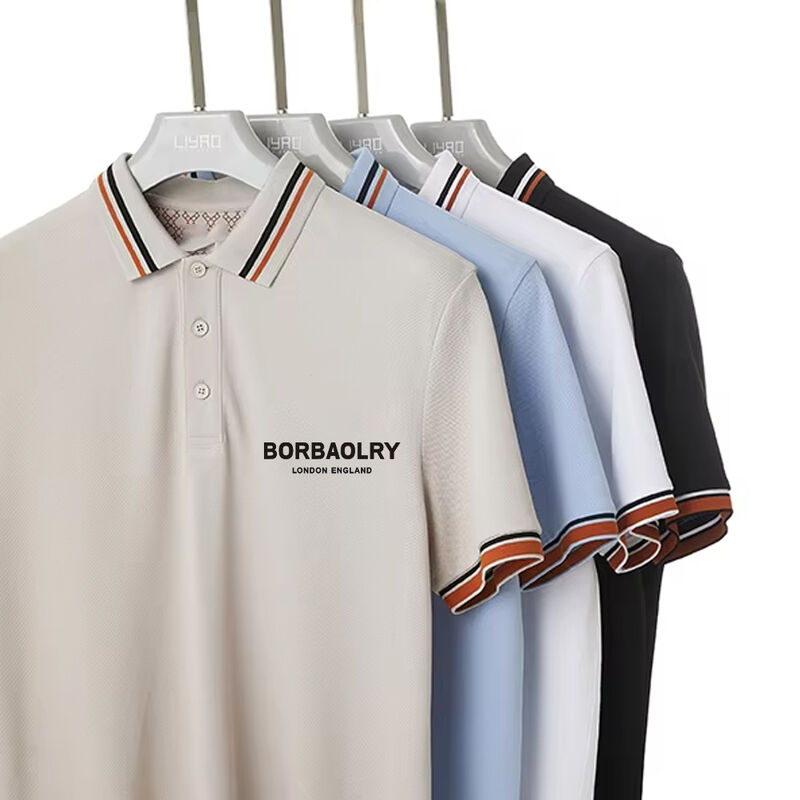 Logo na zamówienie Rozmiar Tkanina Szybki Suchy Płytkowe Koszulki Polo z krótkim rękawem Najnowszy projekt dla mężczyzn Drukowane