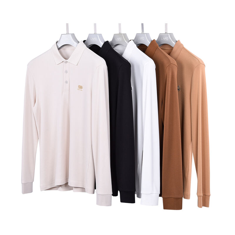 Jesień Kolor Blok Polo T-shirt dla mężczyzn hurtowy wysokiej jakości bawełna długie rękawy męskie koszulka mundur czarny Polo koszulka logo na zamówienie