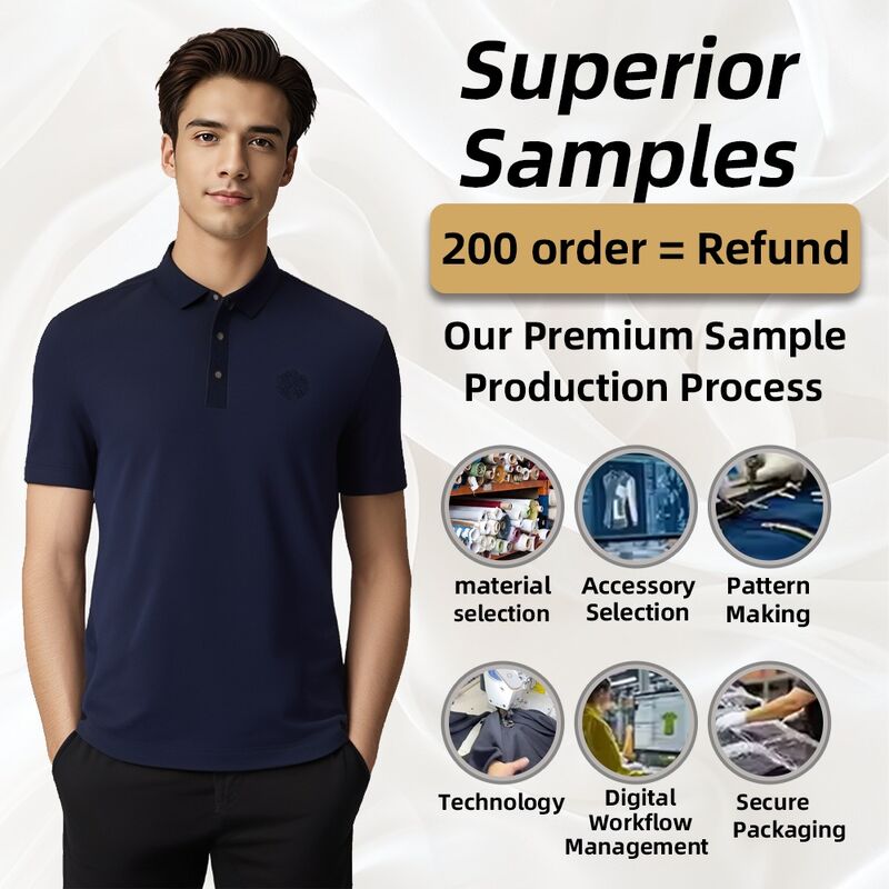 Nowy produkt z własnym logo, spersonalizowany krój, biznesowe męskie ubrania golfowe, koszulki polo z krótkim rękawem