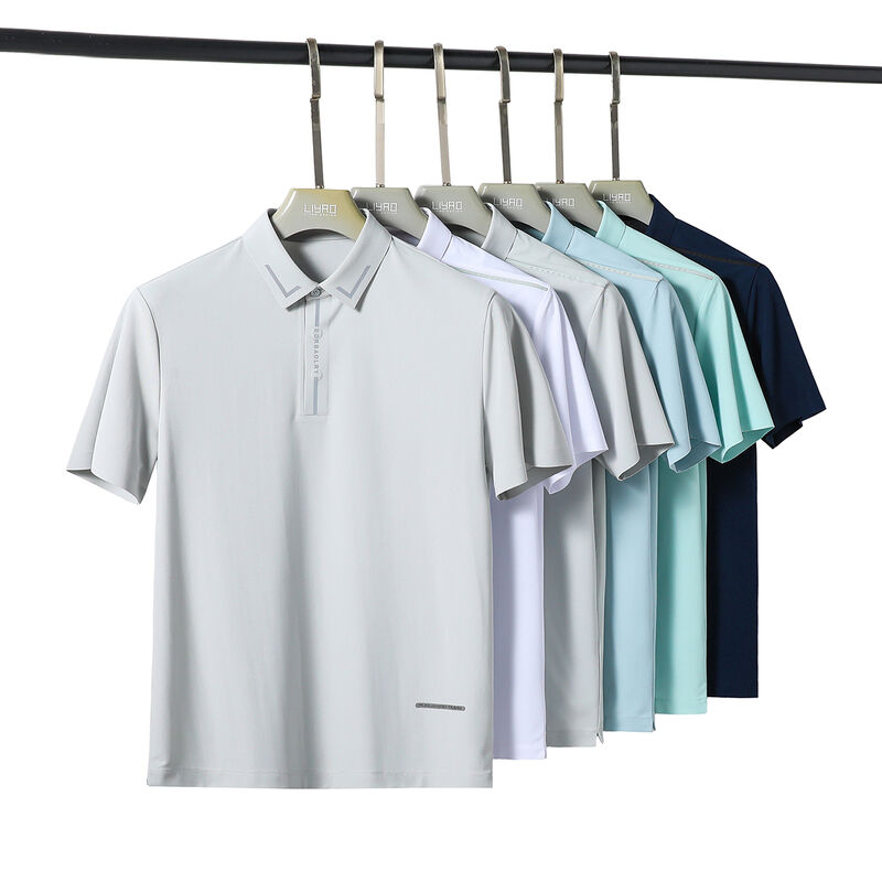 Niestandardowy logo bez szwu i szybko wysuszyć wysokiej jakości biały czarny koszulka polo dla mężczyzn