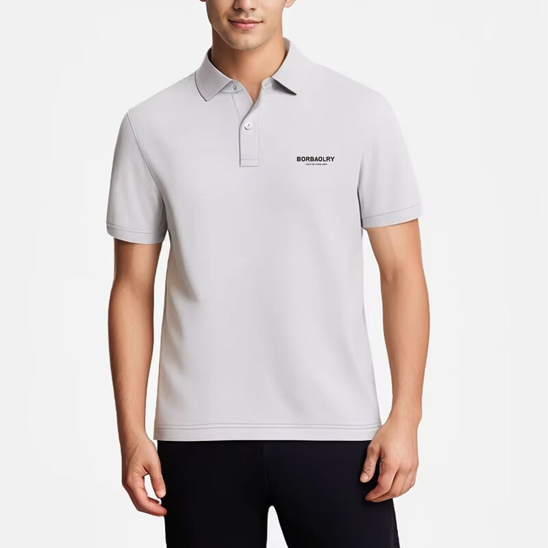 Mężczyźni Wysokiej Jakości Szybko Sucha Koszulka Polo Golf Kolor Solidny T-shirt z krótkimi rękawami Miękki Komfortowy Materiał bawełniany Przyjazny dla skóry