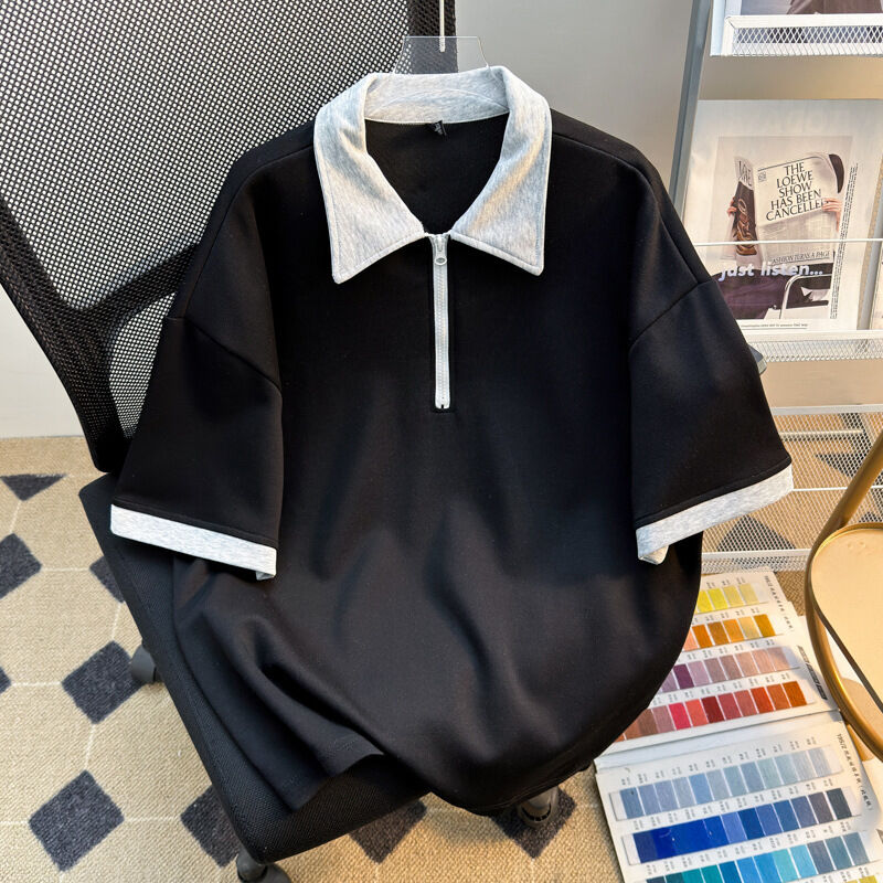 Wysokiej jakości, hurtowa odzież męska, koszulka z nadmiarem zamka, producent, koszulki z krótkimi rękawami, dla mężczyzn