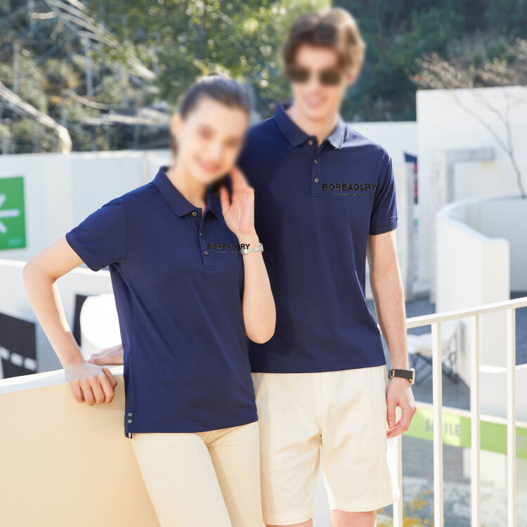 Personalizowana bawełniana koszulka polo męska, projekt uniformu biurowego, gładka koszulka polo, bawełniana koszulka polo o strukturze plastra miodu