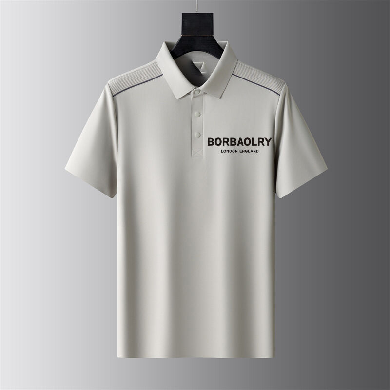 Letnie Koszulka polo z krótkimi rękawami dla biznesu Koszulka męska z cienką skrzynią półrękawą